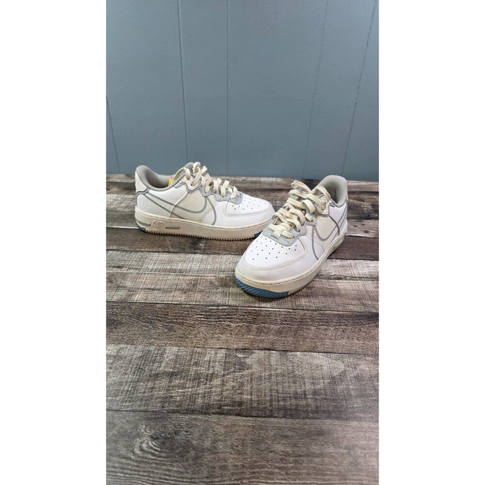 Nike Air Force 1 Low React SU - White Light Smoke Grey (GS) Size 6Y